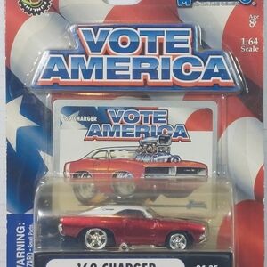 Muscle Machines Vote America 1969 Charger Red 04-35 1/64 Scale Brand New